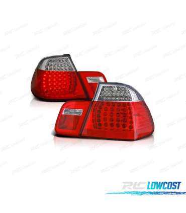 PILOTOS LED BMW SERIE 3 E46 01-05 ROJO CROMO LOOK M3