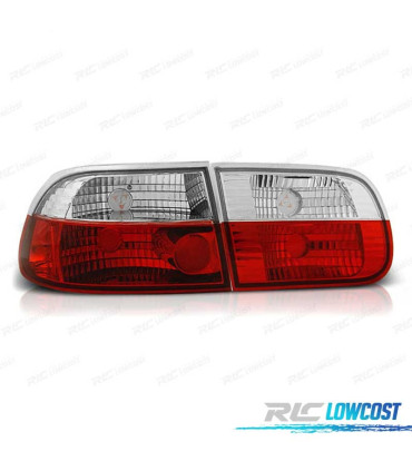 PILOTOS HONDA CIVIC 91-95 3D ROJO BLANCO LEX