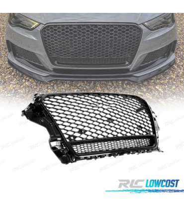 PARRILLA AUDI A3 8V 12-16 LOOK RS3 NEGRO BRILLANTE